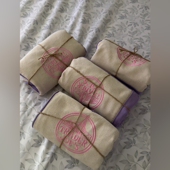 Trader Joe'S Handbags - Trader Joe's Large Canvas Tote Lavander Release 2026